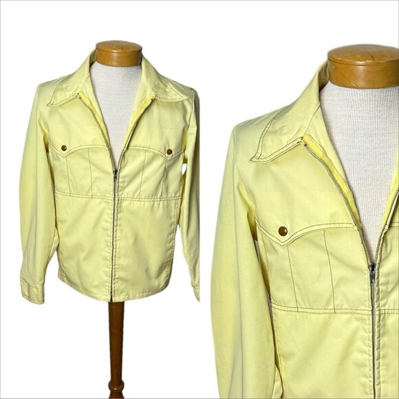 1970s mens water repellent windbreaker western style by Manstyle Size 40 - Picture 1 of 9